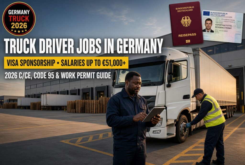 Truck Driver Jobs in Germany With Visa Sponsorship 2026: Salaries Up to €51,000